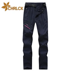 CHRLCK Pantalones de senderismo de secado rápido para mujer, pantalones transpirables de verano para acampar al aire libre, pantalones de escalada, senderismo y caza