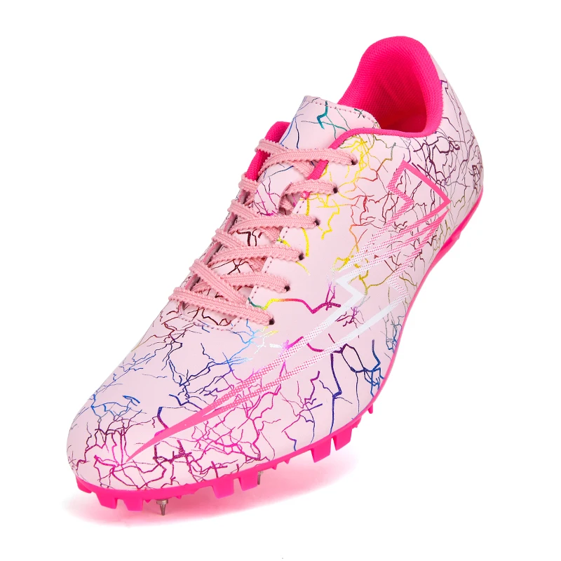 2025 Track Spike Men Running Sprint Shoes Long Jump Light weight Athletic Soft Professional Field Non Slip Racing Match