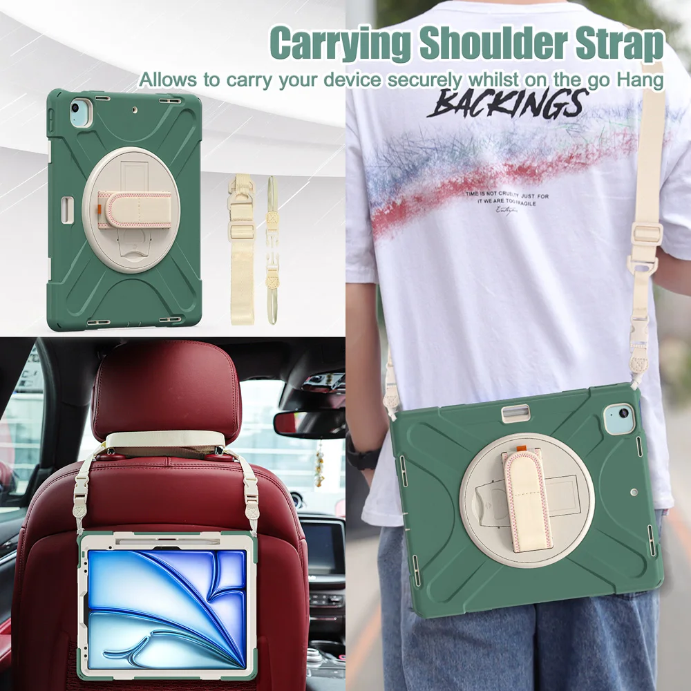 حافظات لجهاز iPad Air13 Air 13 M3 2025 حافظة لجهاز iPad Pro 12.9 4th 3rd 5th 6th 2022 2021 غطاء تدوير حامل الكمبيوتر الشخصي #6