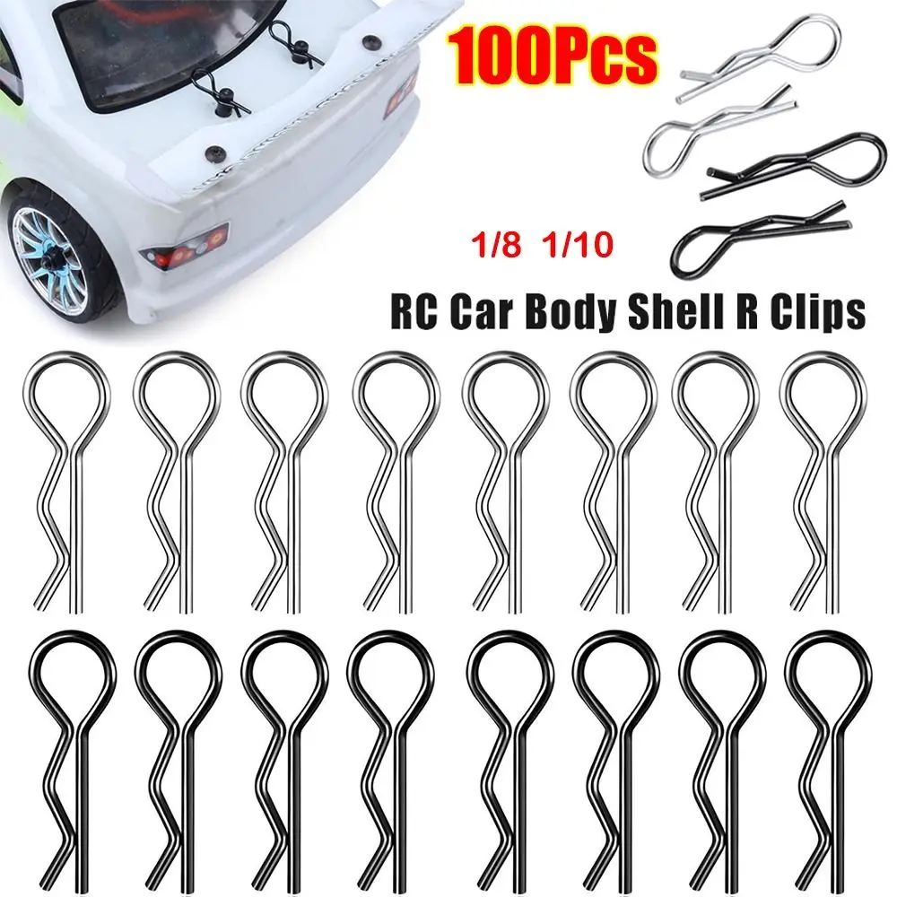 新しい 1/8 1/10 RC ボディクリップ金属波形 R クリップ R タイプバギーシェルピン RC カーパーツ