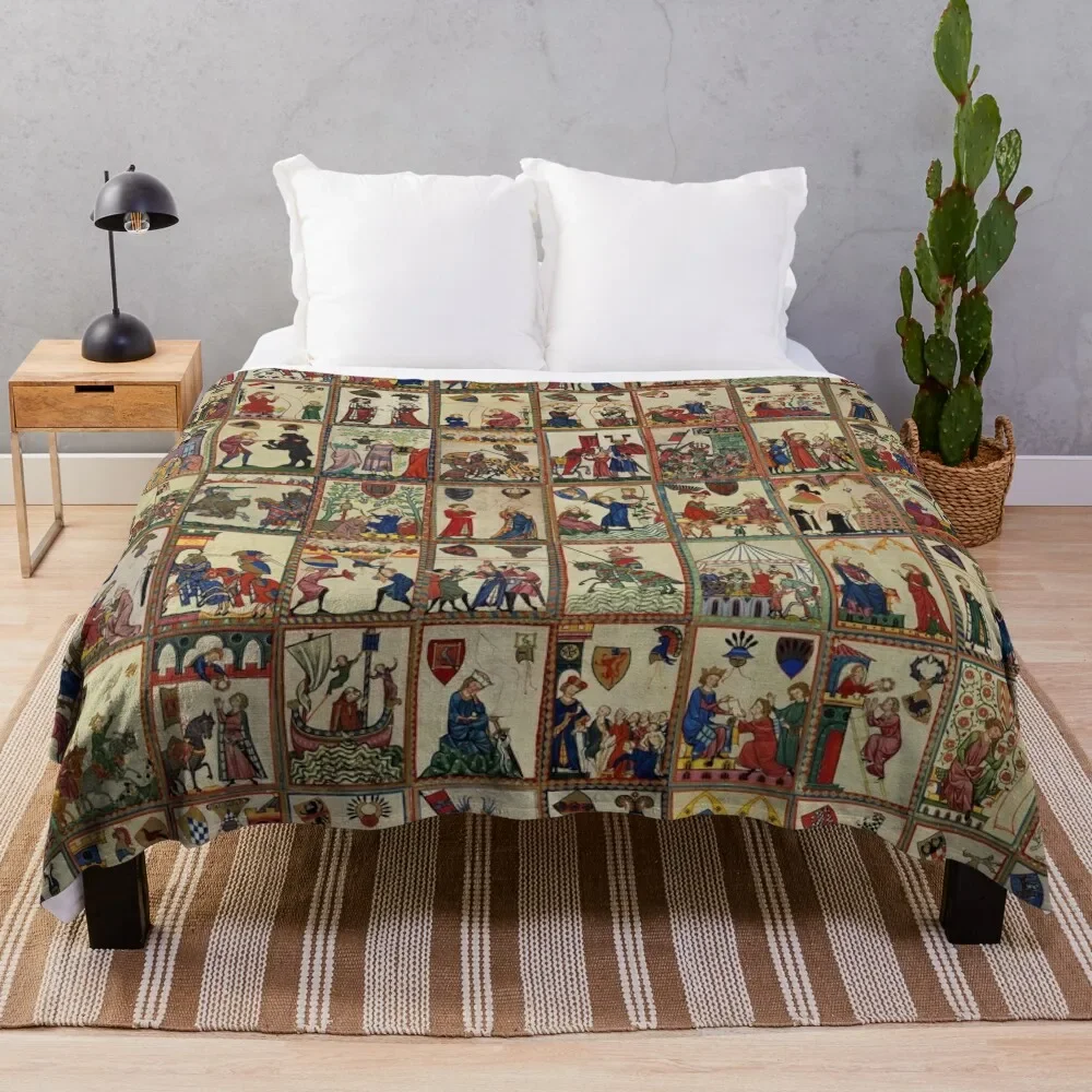 

Codex Manesse Throw Blanket Ultra Soft Flannel Fleece Blanket for All Seasons