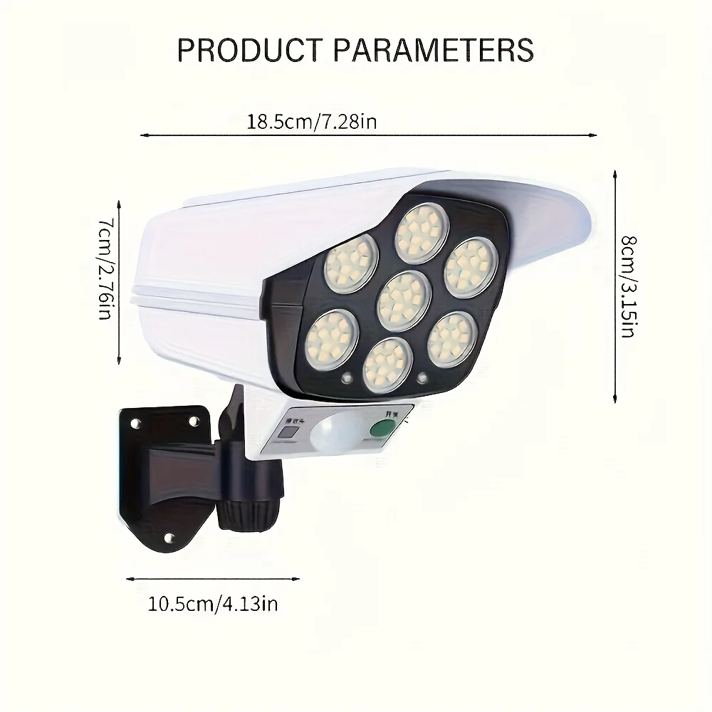 D2 Led Outdoor Solar Light Camera-Like Appearance With Motion Sensor 3 Lighting Modes Garden Solar Light Outdoor Lamp Sunlight