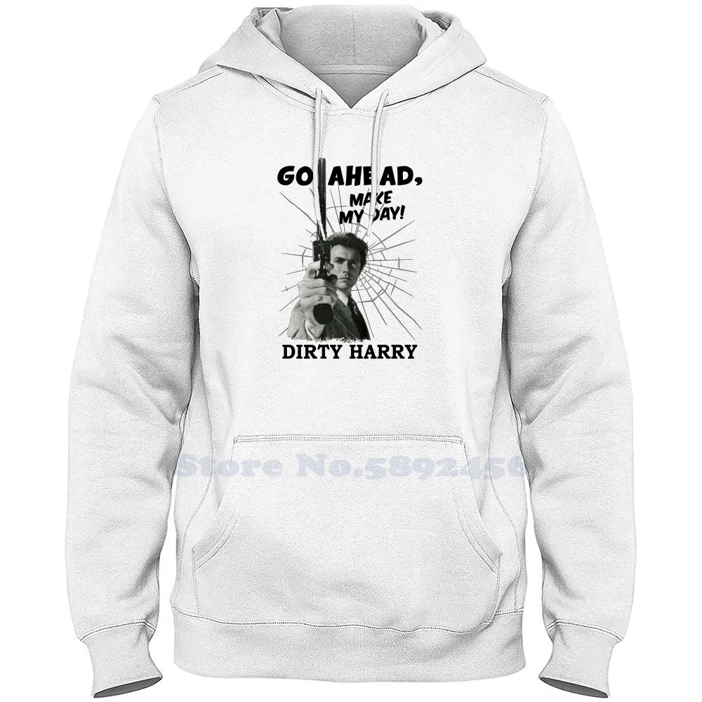 Mod. 1 Dirty Harry Force Clint Eastwood 100% Pure Cotton Hoodie Dirty Harry Callahan Police Inspector Detective Clint Eastwood