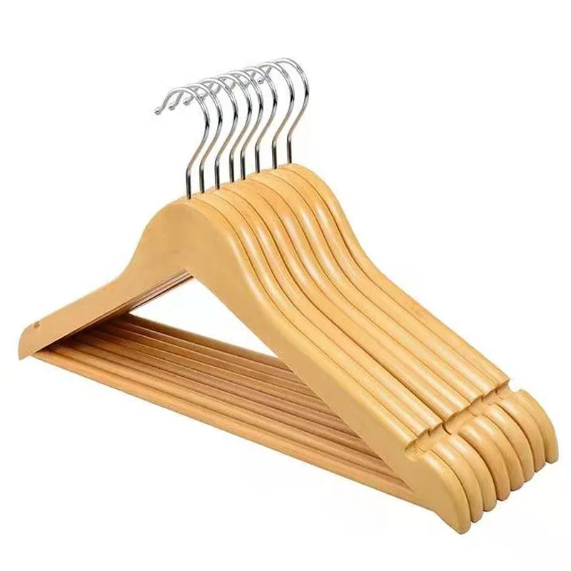 

5PCS/LOT P66 Wooden Hanger Garment Display Hanger Clothing Storage Rack Wooden Hangers Wardrobe Drying Racks Pant Wood Hanger