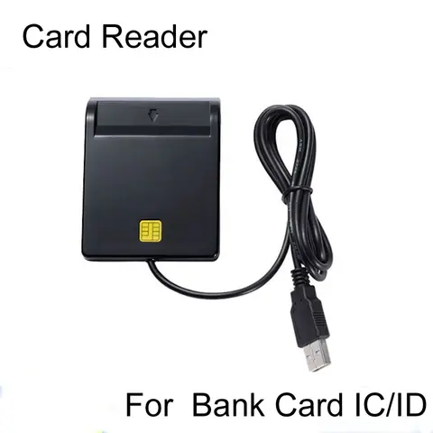 USB 2.0 SIM Smart Intelligent Kortläsare För Bankkort DNIE ATM CAC IC/ID EMV Kortläsare USB-CCID ISO 7816 för Windows 12 best sales ID-läsare - №10