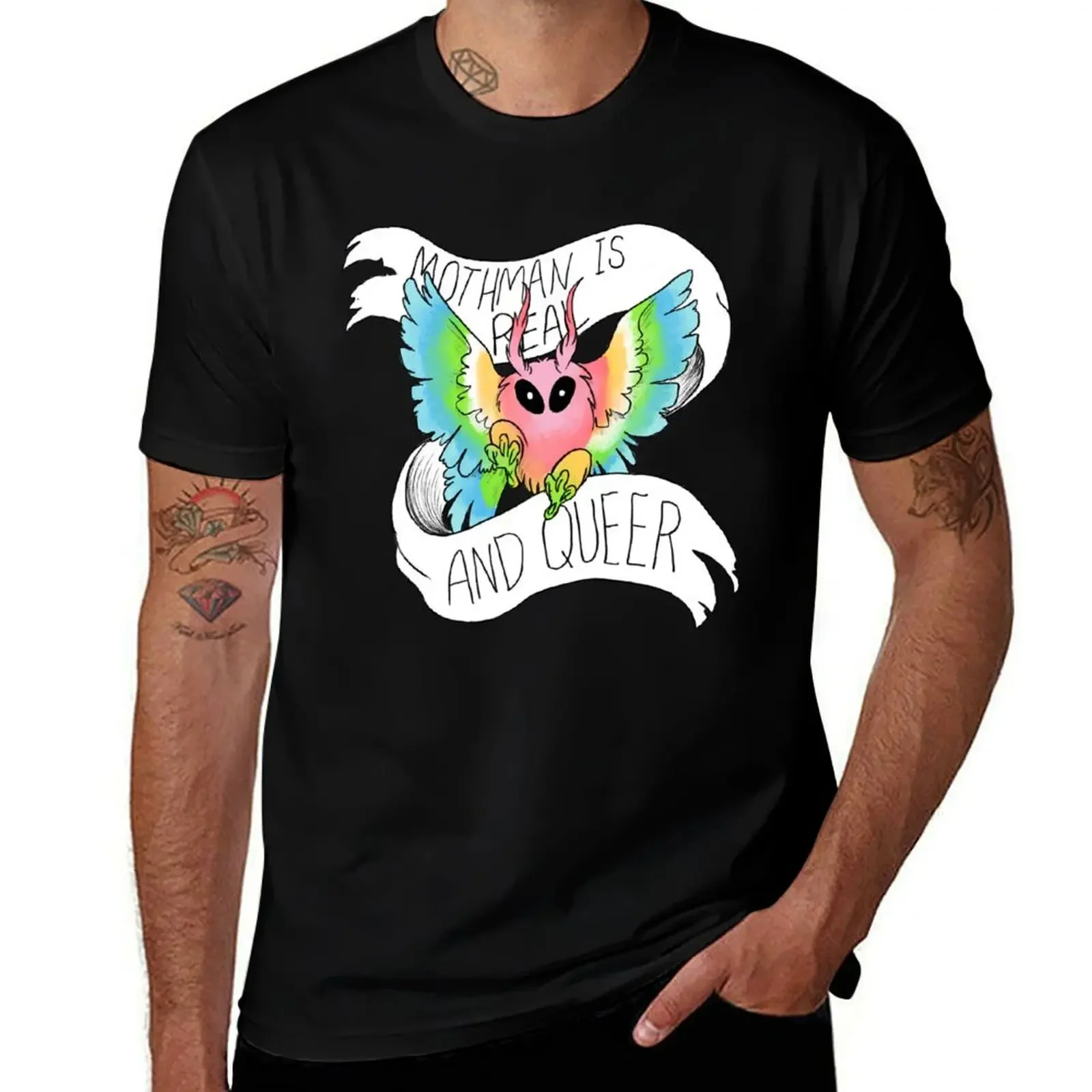 

Mothman is Queer T-Shirt heavyweights T-shirts oversize mens fashion