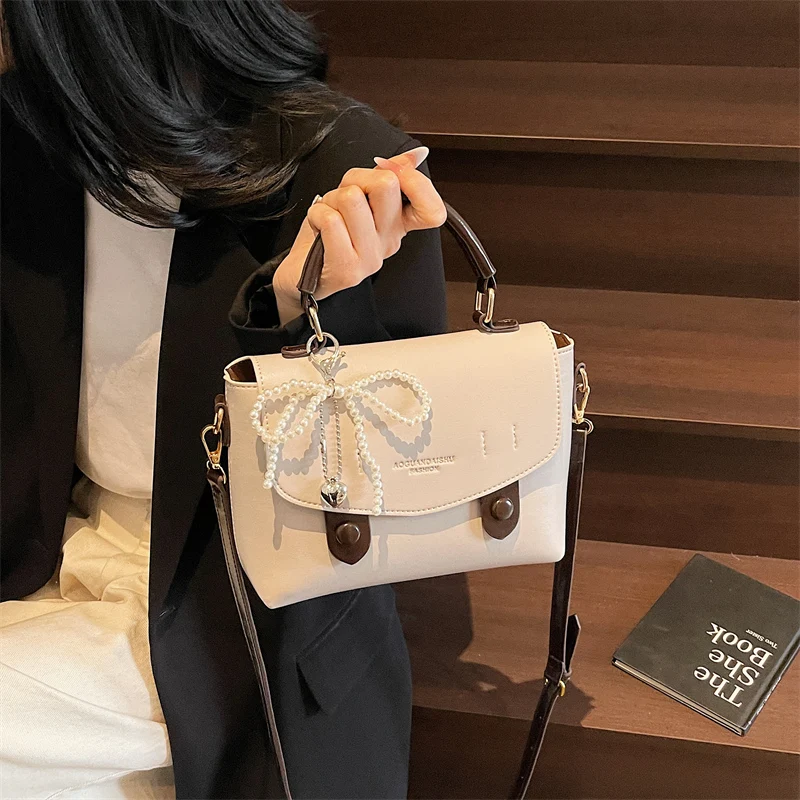 

Fashion PU Leather Shoulder Bag for Women 2025 Handbag with Long Strap, Zipper Pocket & Gold Hardware, Elegant Crossbody Purse