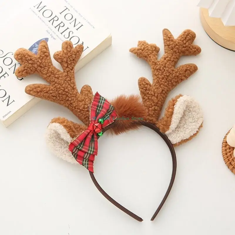 

K1ME Women Antler Headband Hair Holder Makeup Hairband Birthday Hair Decors