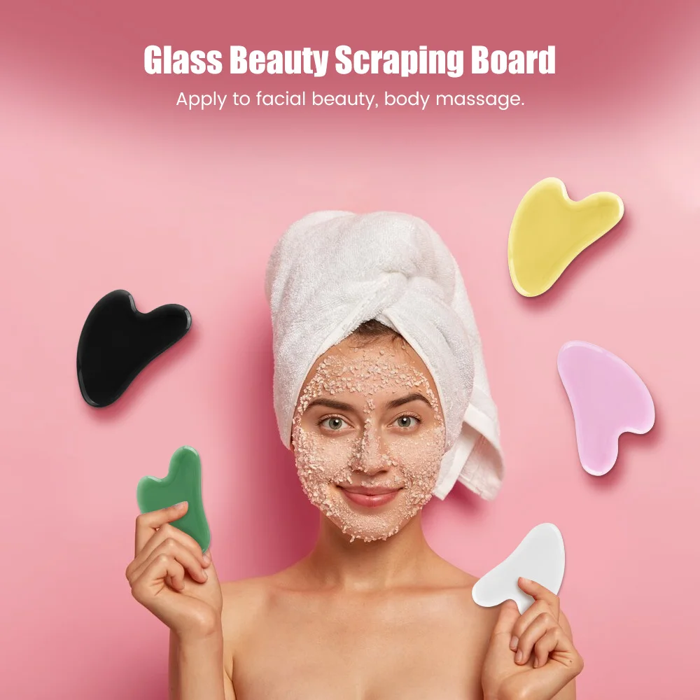 Guasha-masajeador de Spa para cara, tabla raspadora Gua Sha para levantar la cara y el cuello, eliminador de arrugas, raspador de masaje Facial, herramientas de belleza para el cuidado de la piel