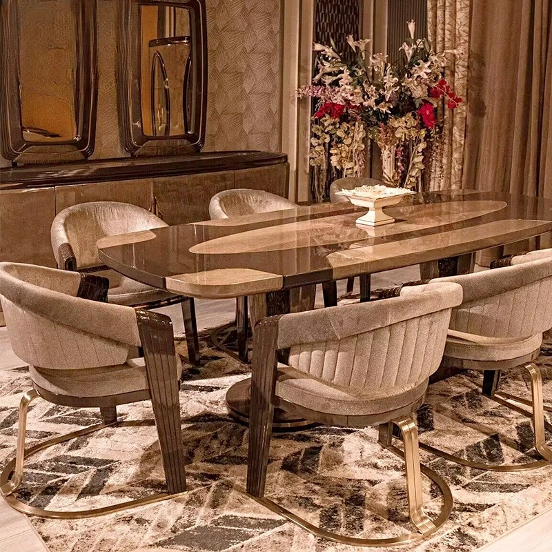 كرسي طعام فاخر وخفيف الوزن، كرسي طعام من الفولاذ المقاوم للصدأ، كرسي فردي إبداعي راقي مصمم لغرفة المعيشة