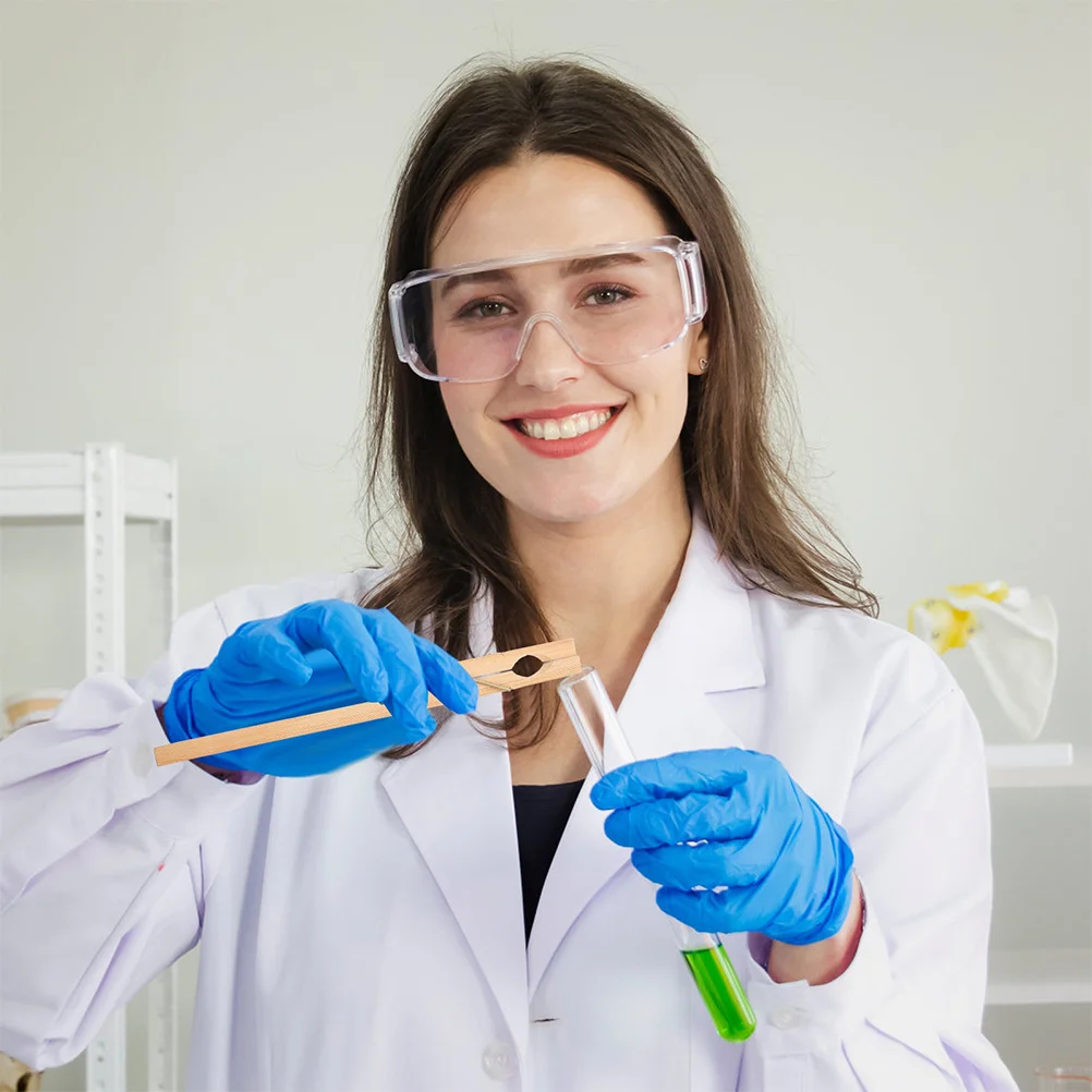 

20 Pcs Experiment Tube Test Clamps Clips for Bamboo Khaki Fixing Small Tubes