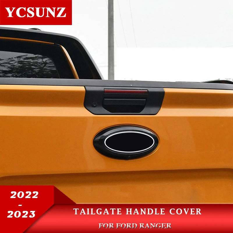 

ABS Tailgate Bowl Cover For Ford Ranger Wildtrak 2022 2023 2024 Sport XLT Rear Handle Double Cab Car Accessories Ycsunz