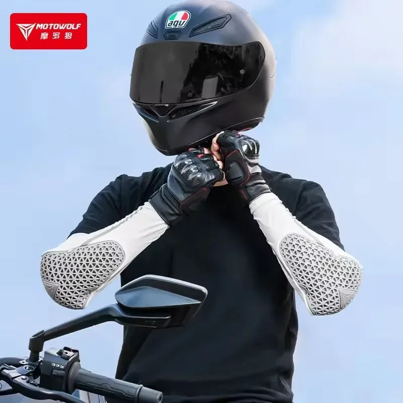 Motorcycle Elbow Pads Summer Breathable Elastic Motocross Elbow Protector MTB Cycling Arm Sleeve Motorcycle Equipment