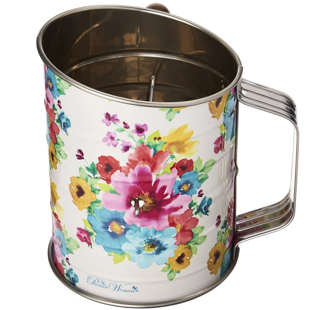 Stainless Steel 3-Cup Hand Crank Flour Sifter 4