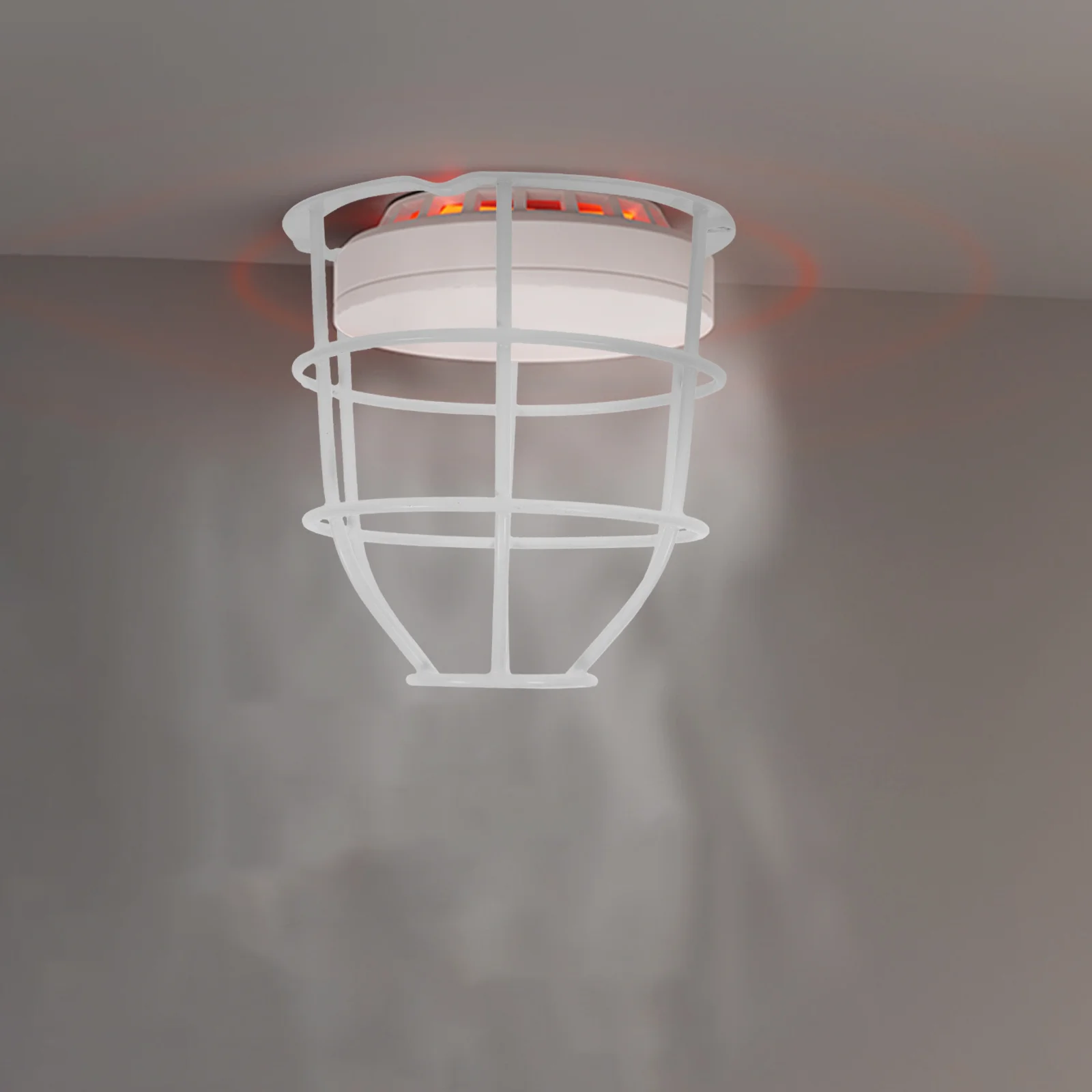 Alarm Light Grille Photoelectric Iron Cover Protective Protector Metal Guard Fire Alarms Durability