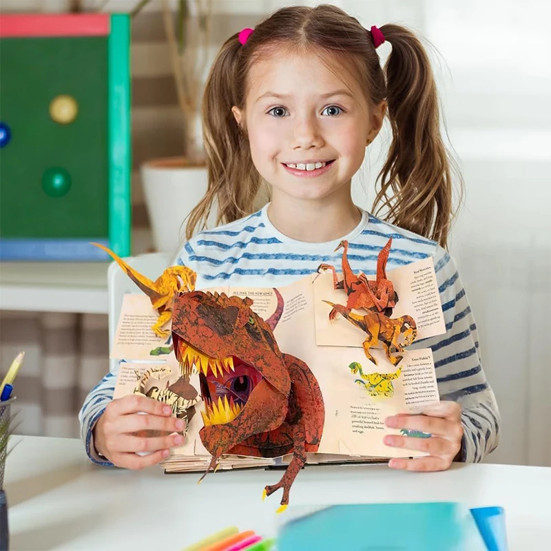 3D-Enzyklopädie Prähistorische Dinosaurier Faltinteresse Dinosaurier Bilderbuch Wissenschaft Popularisierung Kindergeschenke