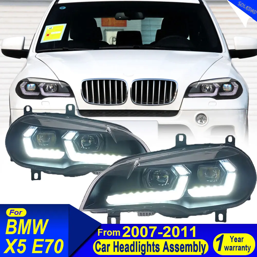 Car Headlights For BMW X5 E70 LED Headlight 2007-2013 Headlights X5 DRL Turn Signal High Beam Double L All LED Projector Lens