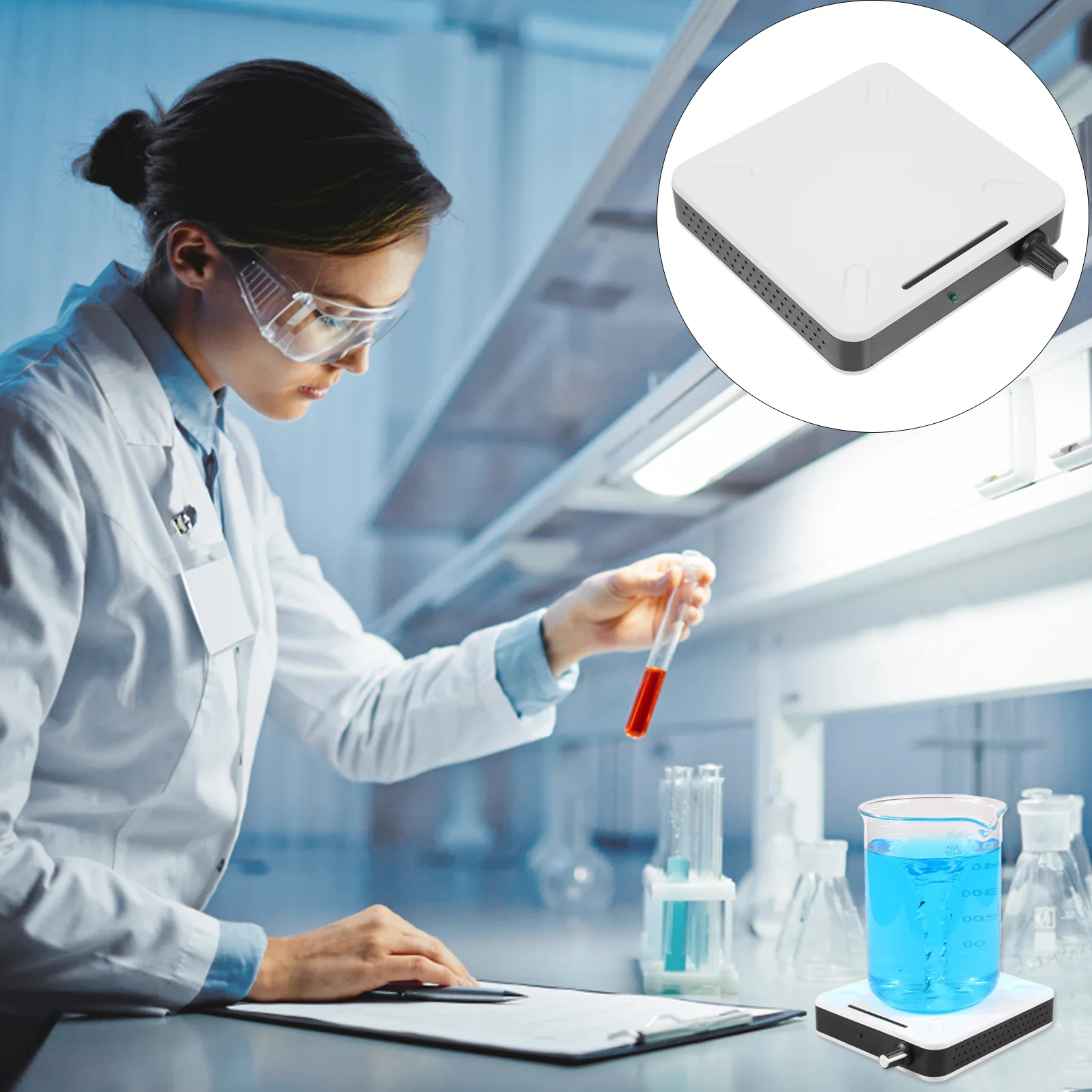 

Magnetic Stirrer Electric Mixer Tool Labs Heating Plate for Laboratory Stirring Apparatus Portable Plastic Supplies