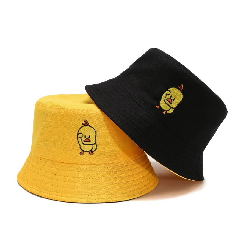 عكسها أسود أصفر بطة قبعة بحافة للرجال النساء الصيف قبعة الشمس قبعة صيد بوب حزين بنين بنما أضعاف في الهواء الطلق صياد قبعة