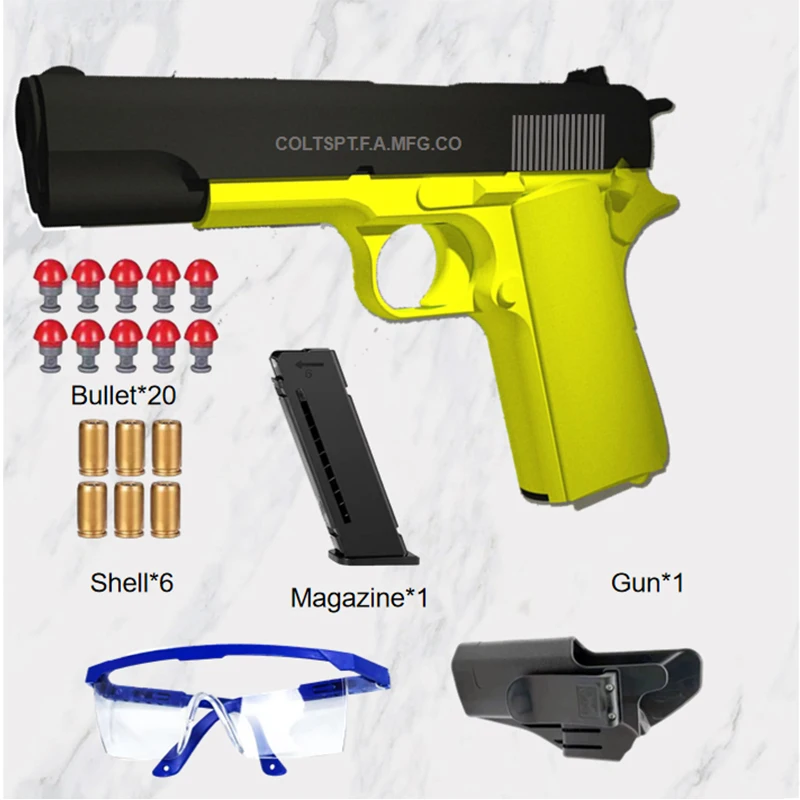 

New. M1911 Automatic Shell Soft Bullet Toy Gun Air Gunner Gun CS Shooting Weapon Boys Toy