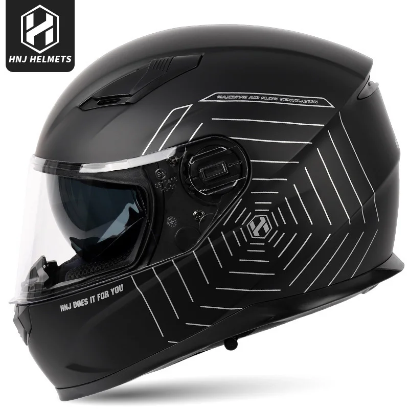 2022 DOT Approved HNJ Full Face Motorcycle Helmet Motocross Scooter Casque Hors Route Moto Casco Integral For Man