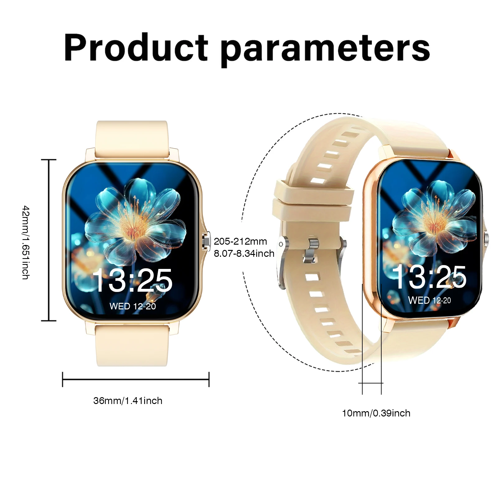 ساعة ذكية، محادثة/قرص لاسلكي، وضع رياضي متعدد للرجال والنساء، متوافق مع هاتف IPhone/Andriod