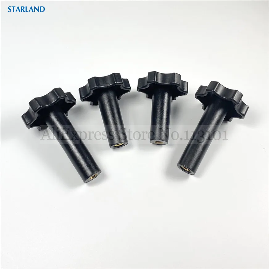 4 In 1 Plastic Fasten Screw Nuts Black Color Gear Shaped Knob New Accessories Clamping Bolts Of Soft Ice Cream Machines M8 / M10