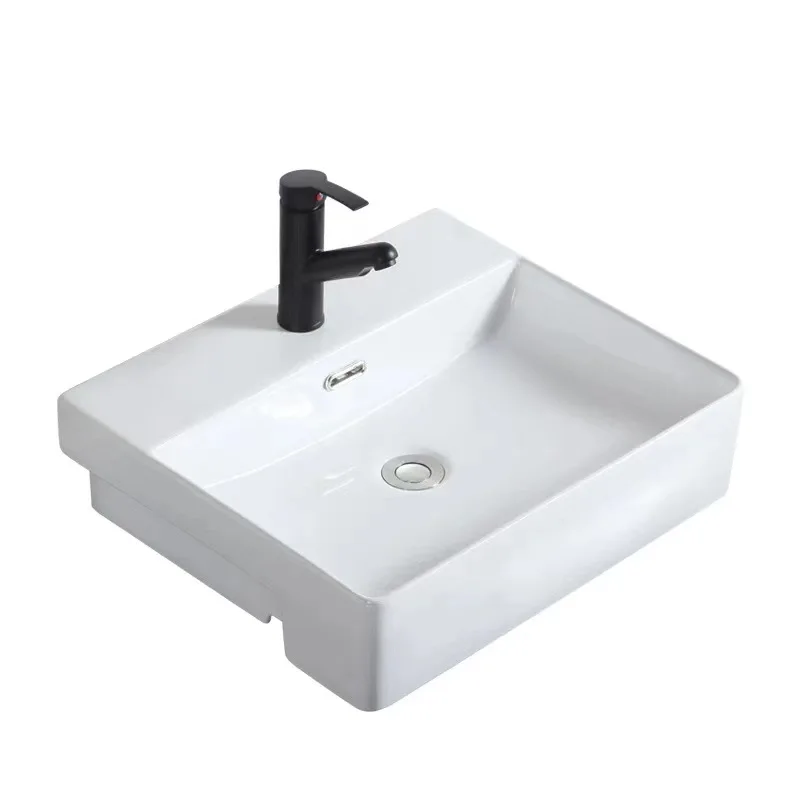 

Semi-embedded washbasin Ceramic hand wash inlaid buried semi-hanging bathroom basin