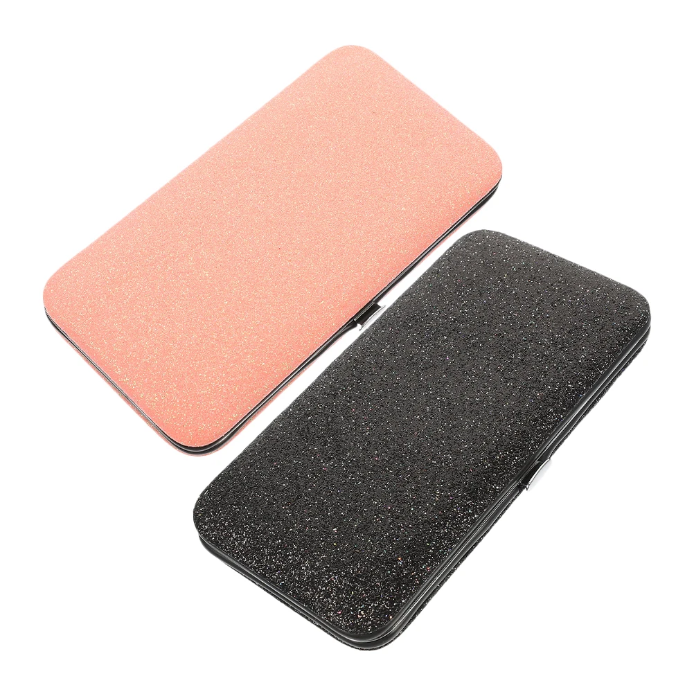 

2 Pcs Tweezer Container with Lid Eyelash Tweezers Storage Bag Holder Case Travel