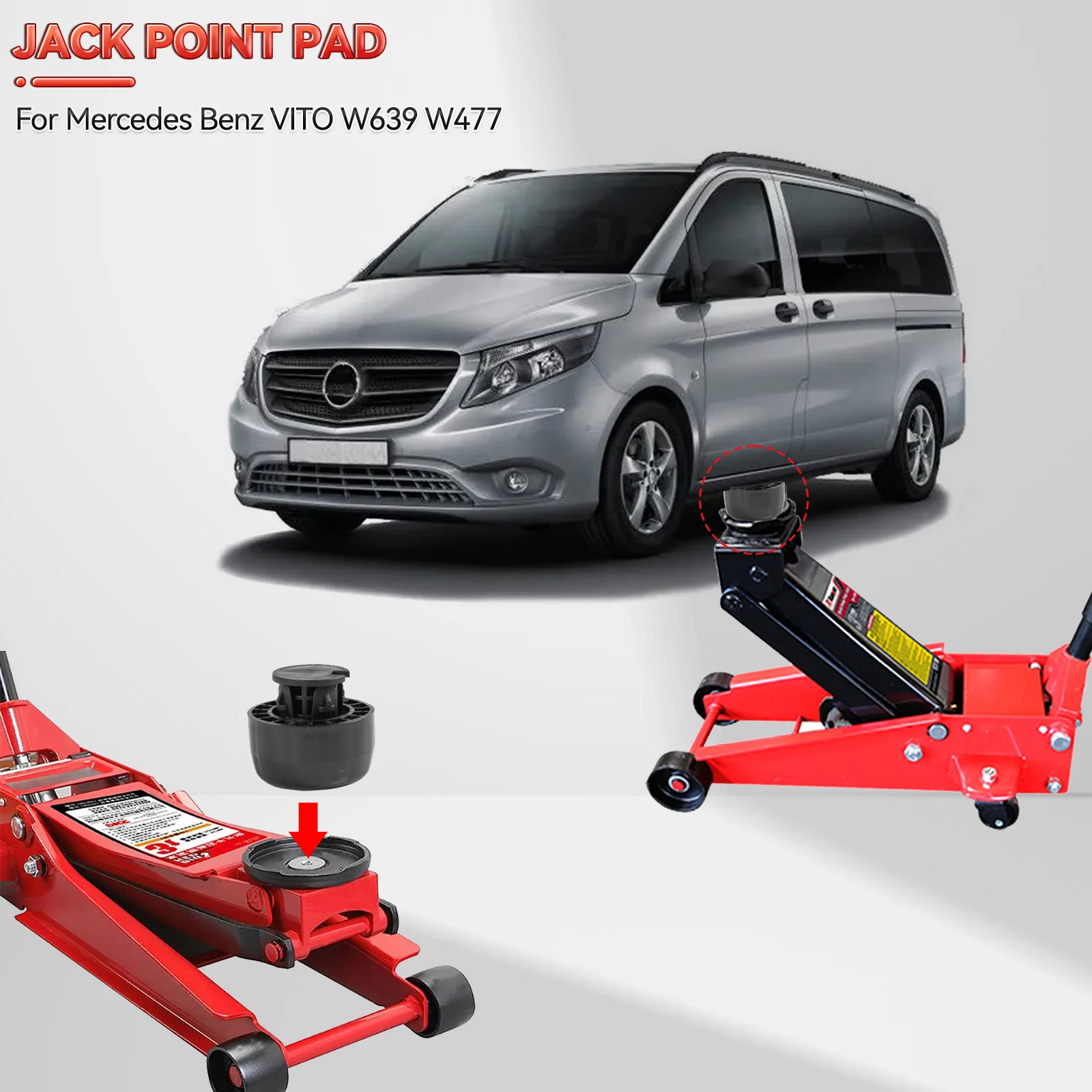 1pc/4pcs A6395830046 6395830046 Front Rear Jack Point Block Pad Under Car Body Support Lifting for Mercedes Benz VITO W639 W477