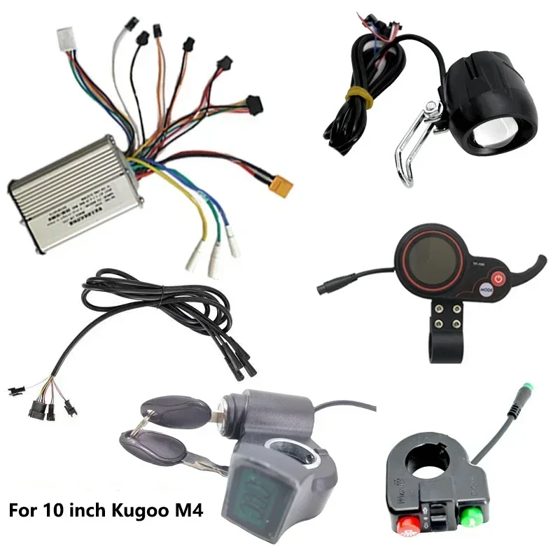 

10 Inch Electric Scooter Controller for Kugoo M4 E-scooter Kick Skateboards Parts Scooter Accessories Front Light Display Switch