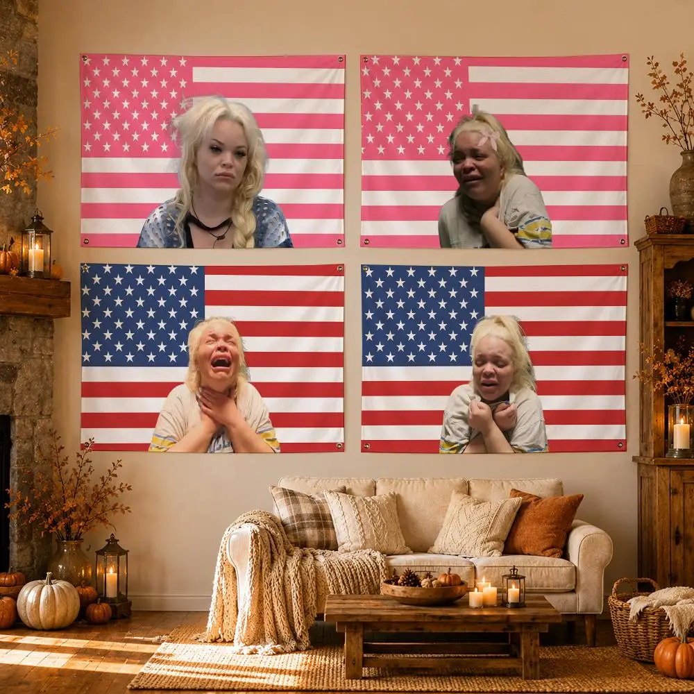 Influencer Trisha Paytas Flags Flags for Room, Bedroom, Home, Outdoor, Wall Hanging, Concert Print, Art Banner