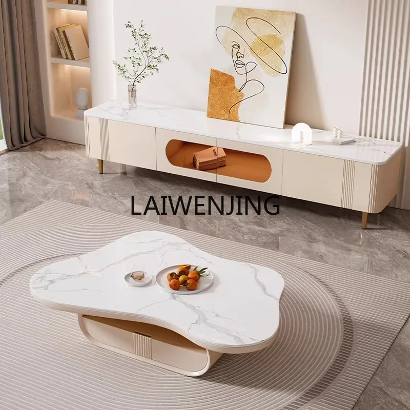 LYN cream wind cloud coffee table household small apartment modern special-shaped rock slab creative personality