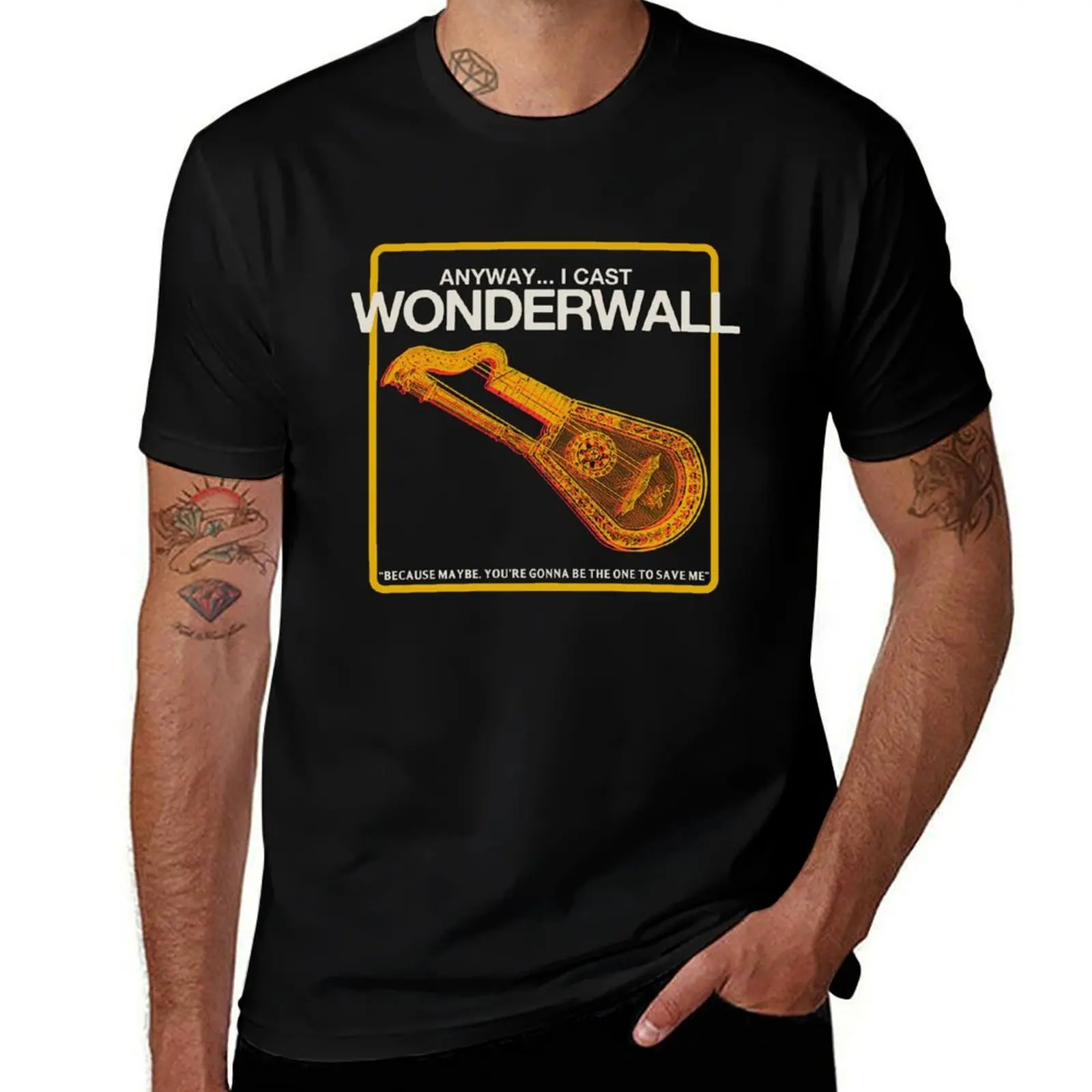 

Anyway...I Cast Wonderwall Tshirt T-Shirt Utility Work Short Sleeve Top
