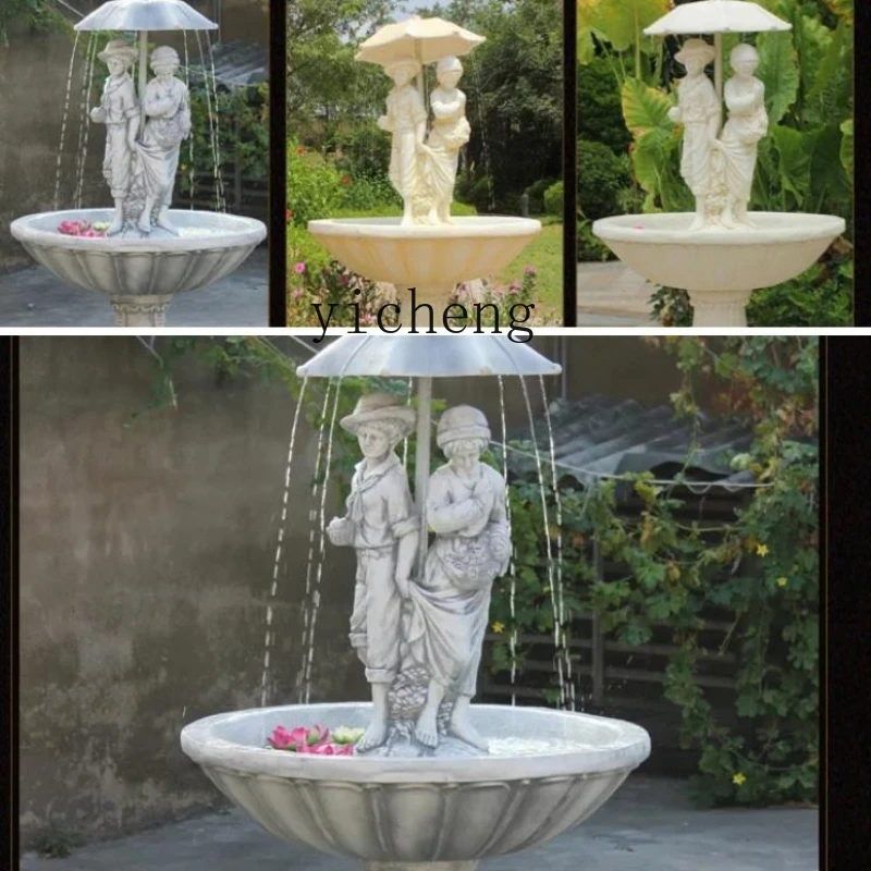 

Flowing Water Fountain Floor Creative Fish Pool Waterscape Decoration Ornament European Garden