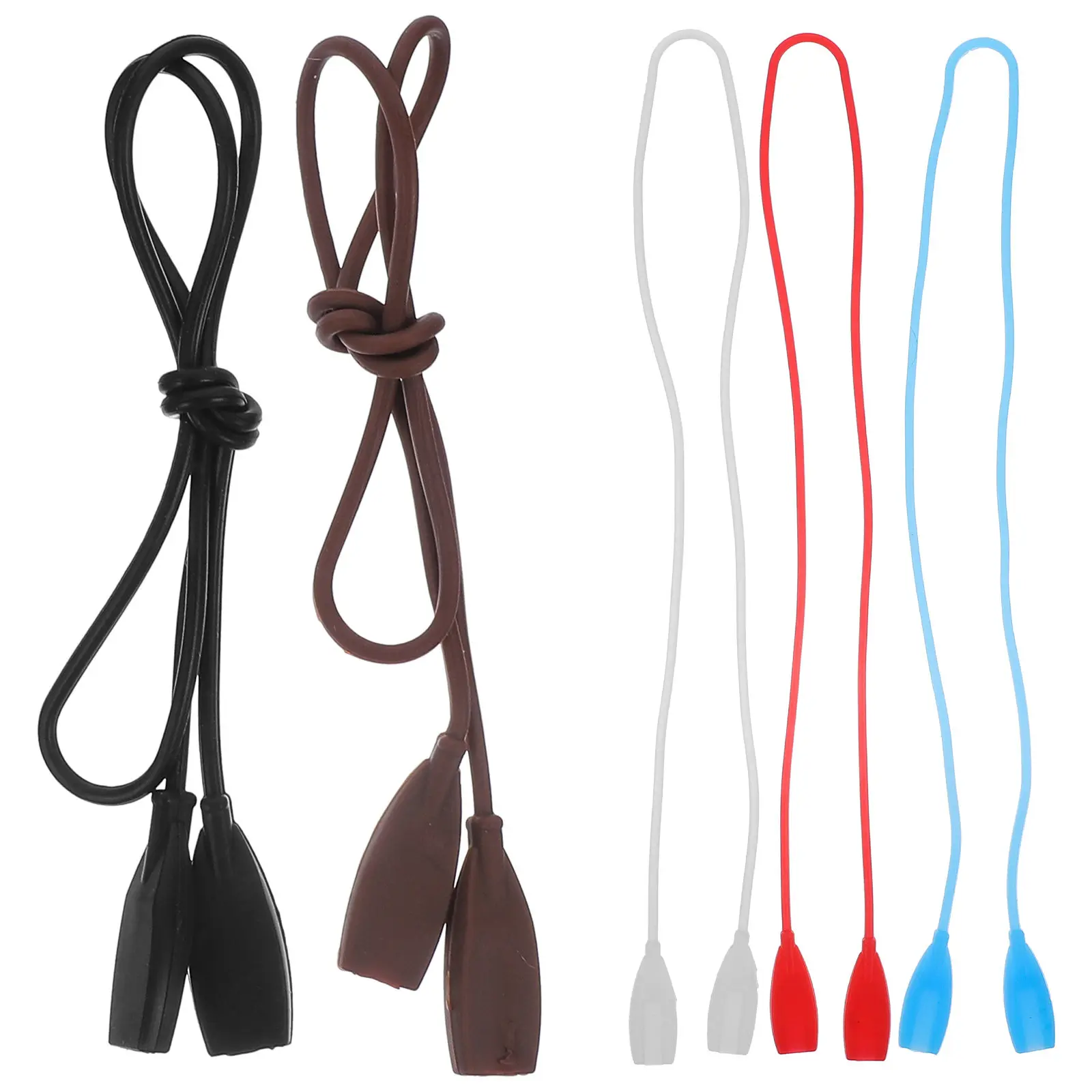 5Pcs Daily Glasses Retainer Soft Silicone Eyeglass Cord Non-Slip Secure Fit Sporty Comfortable Glasses Ear Strap Easy Install