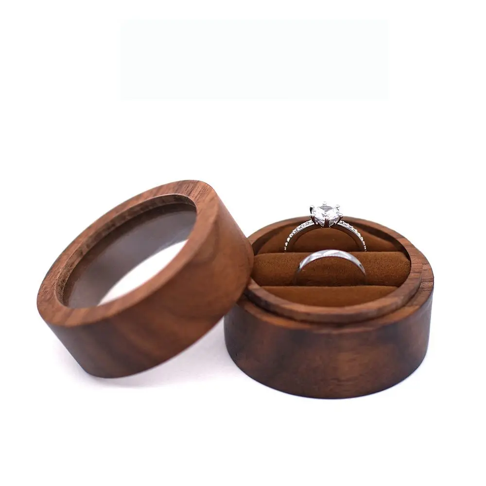 Rustieke houten geschenksieradendoos Verlovingsceremoniekast Voorstel Opbergdoos Ringdoos Presentatiedoos Ringdragerdoos