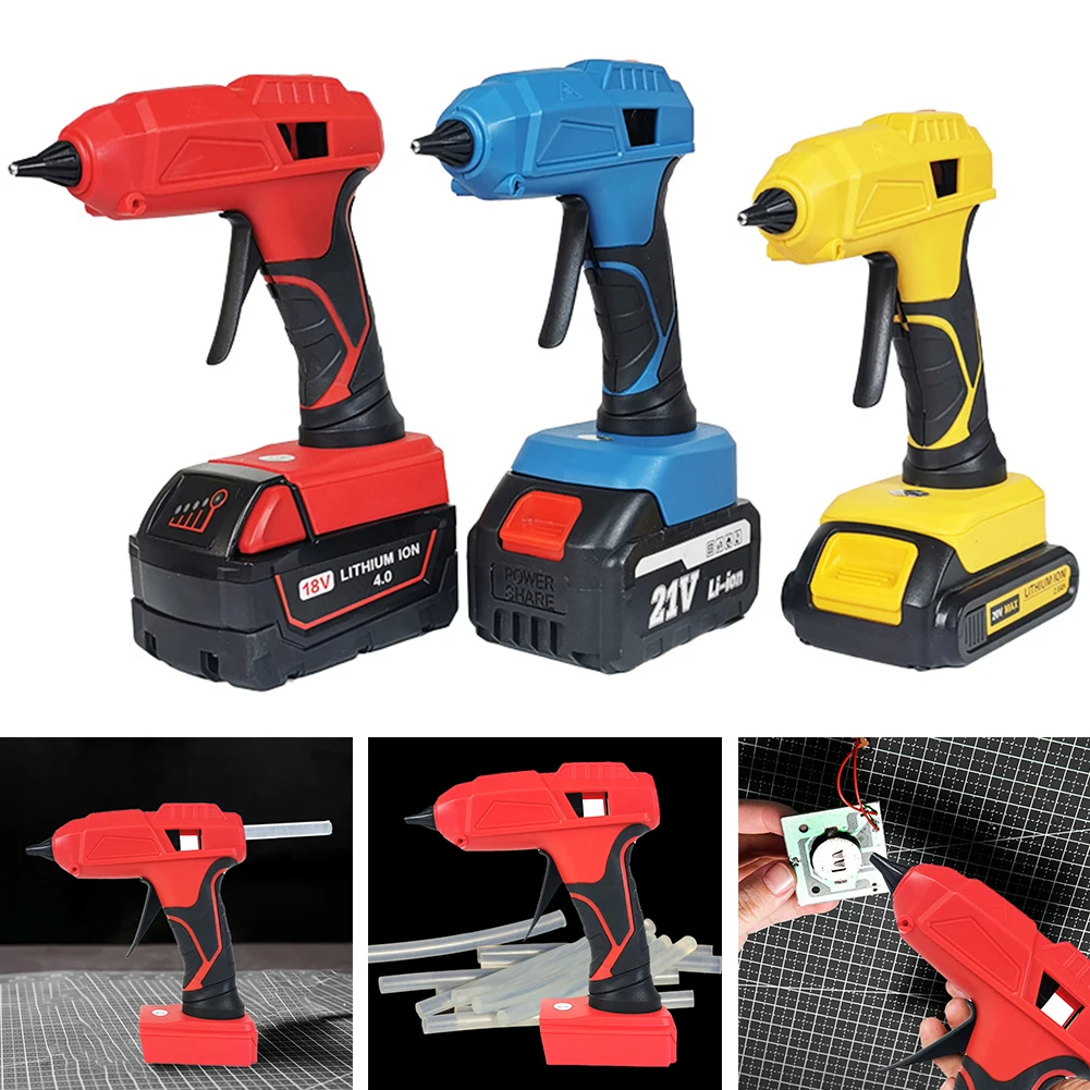 

100W Cordless Hot Glue Gun with 5PCS Glue Sticks Full Size Hot Glue Gun Handheld Glue Gun for Arts Crafts DIY School Home Repair