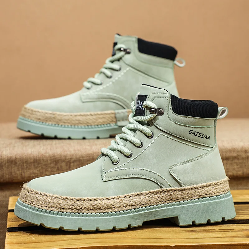 CYYTL Mens Boots Casual Winter Shoes Hiking Outdoor Work Cowboy Chelsea Tactical Ankle Platform Designer Luxury Sneakers Leather image 2