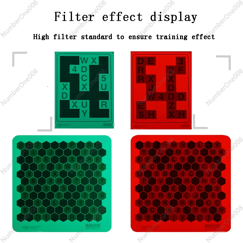 8Pcs VT Diagram Trainer Anti-press Letter Children Amblyopia Myopia Vision Training Tool