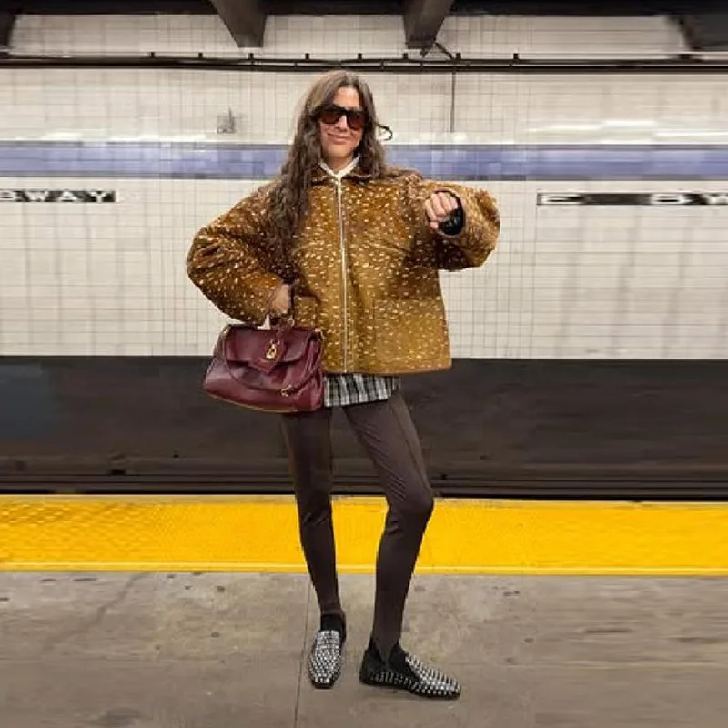 Retro na moda jaqueta curta lapela zíper bolinhas nicho design outerwear moda casual edgy chique feminino legal streetwear