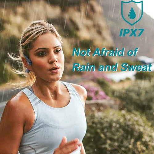 Imagen 2 del producto PARAMITA-auriculares inalámbricos con Bluetooth, conducción ósea, BT5.4, batería Dual, batería súper larga, resistentes al agua, para deportes, correr y ciclismo