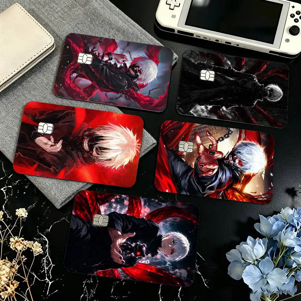 Tokyo Ghoul Kaneki Ken Anime  Credit Card HD Stickers Small Chip Waterproof Sticker Game Card Decal Gift