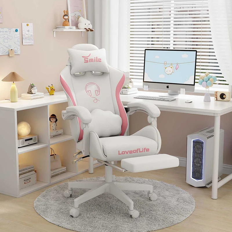 

/Cheap Comfy Elastic Armchair Ergonomic Girl Study Rotatable Vanity Gaming Chair Recliner Nordic Cadeira Gamer Chair Furniture