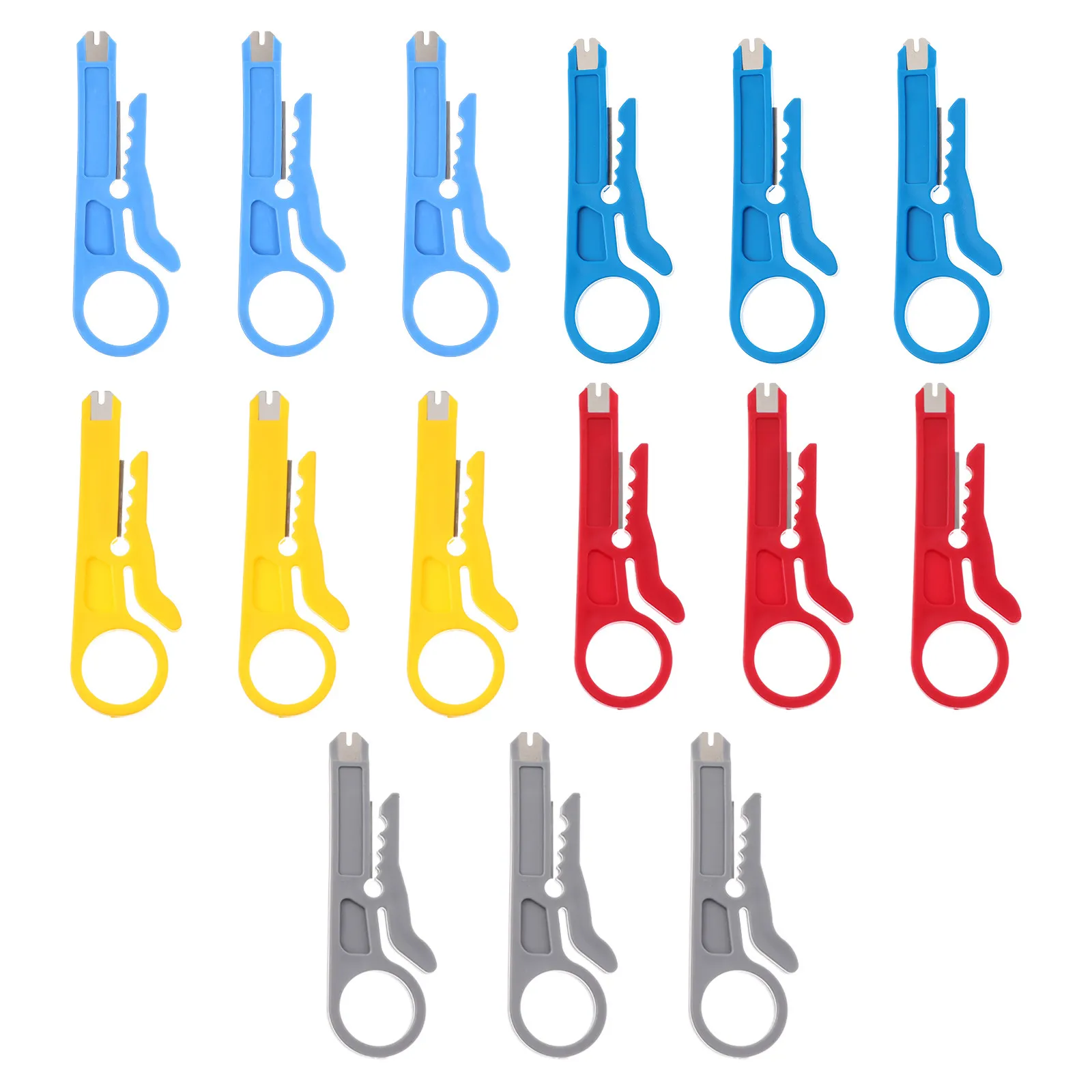 15Pcs Adjustable Mini Wire Stripper Precision Stripping Knife for Coaxial Utp Stp Cables Safe Punch Down Cutter Cable Stripping