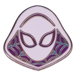 Cartoon Animation Spider Gwen Metal Badge Brooch Fashion Women's Clothing Accessories Bag Decoration Exquisite Jewelry Gifts