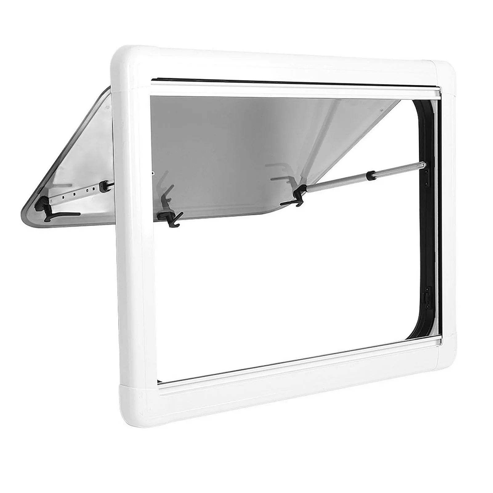 نافذة زاوية مستديرة دفع سحب نمط حماية من الأشعة فوق البنفسجية نافذة منزلقة مقاومة للماء لمقطورة تخييم القافلة RV RV نافذة دفع خارجية