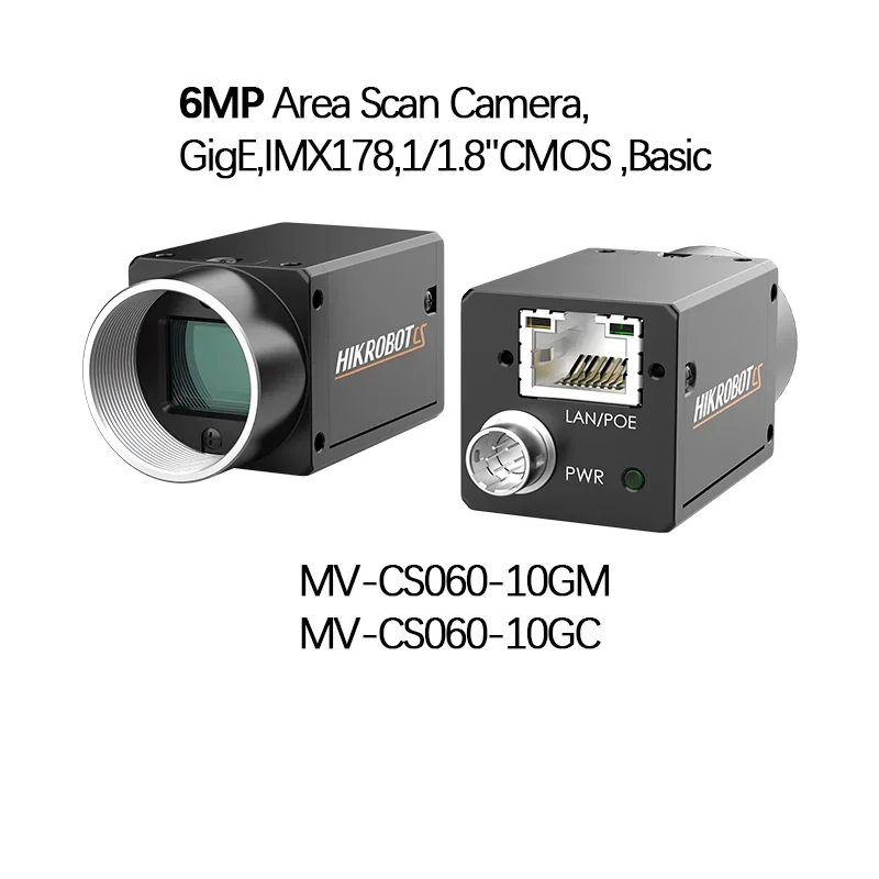 New Hikrobot MV-CS060-10GM，MV-CS060-10GC Industrial Camera，6MP Area Scan Camera,GigE,IMX178