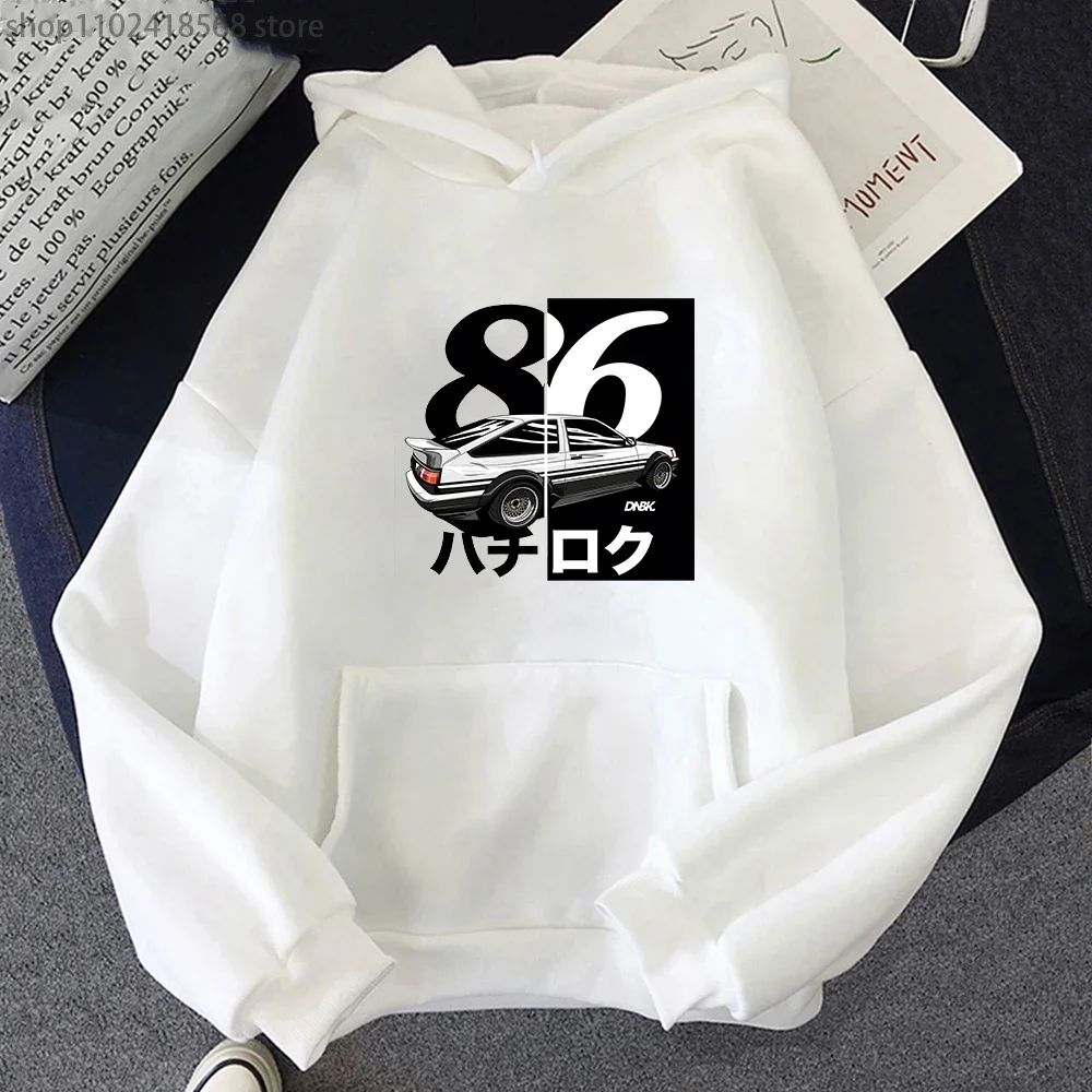 Car Hoodie Men Initial D Sweatshirt Tokyo Car AE86 Cool Automotive Tops New Arrival Men High Quality Large O-Neck Anime Clothes