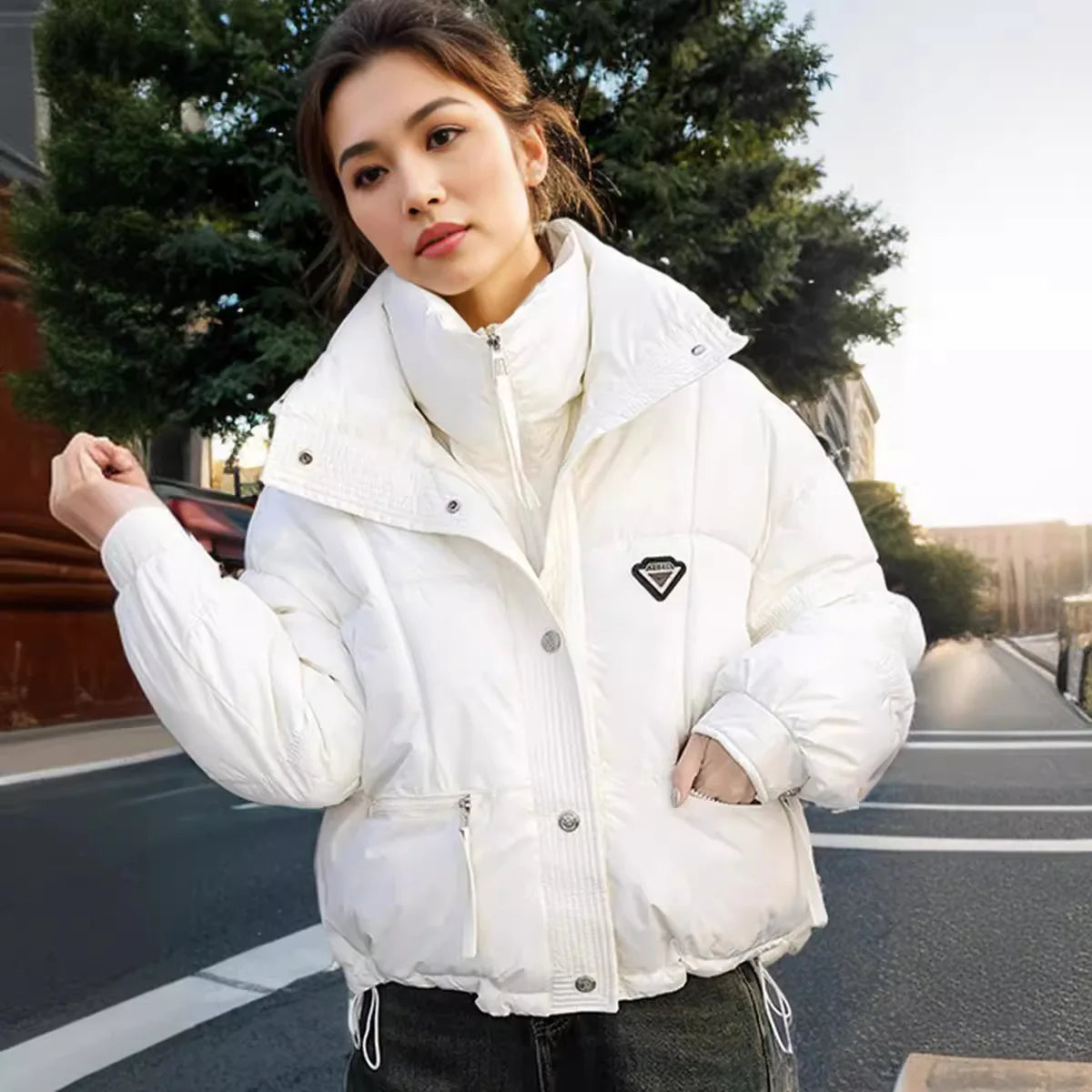 2024 Winter Koreanische Frauen Puffer Parkas Dicke Warme Unten Baumwolle Gefütterte Mantel Weibliche Lose Outwear Kleidung Kurze Jacke Mantel